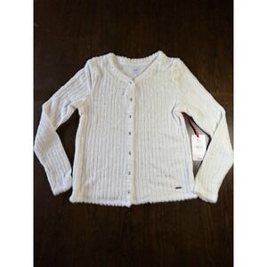 Justice Girls Button Front Cozy Cardigan Sweater Size XL 16/18 NWT Soft Fuzzy